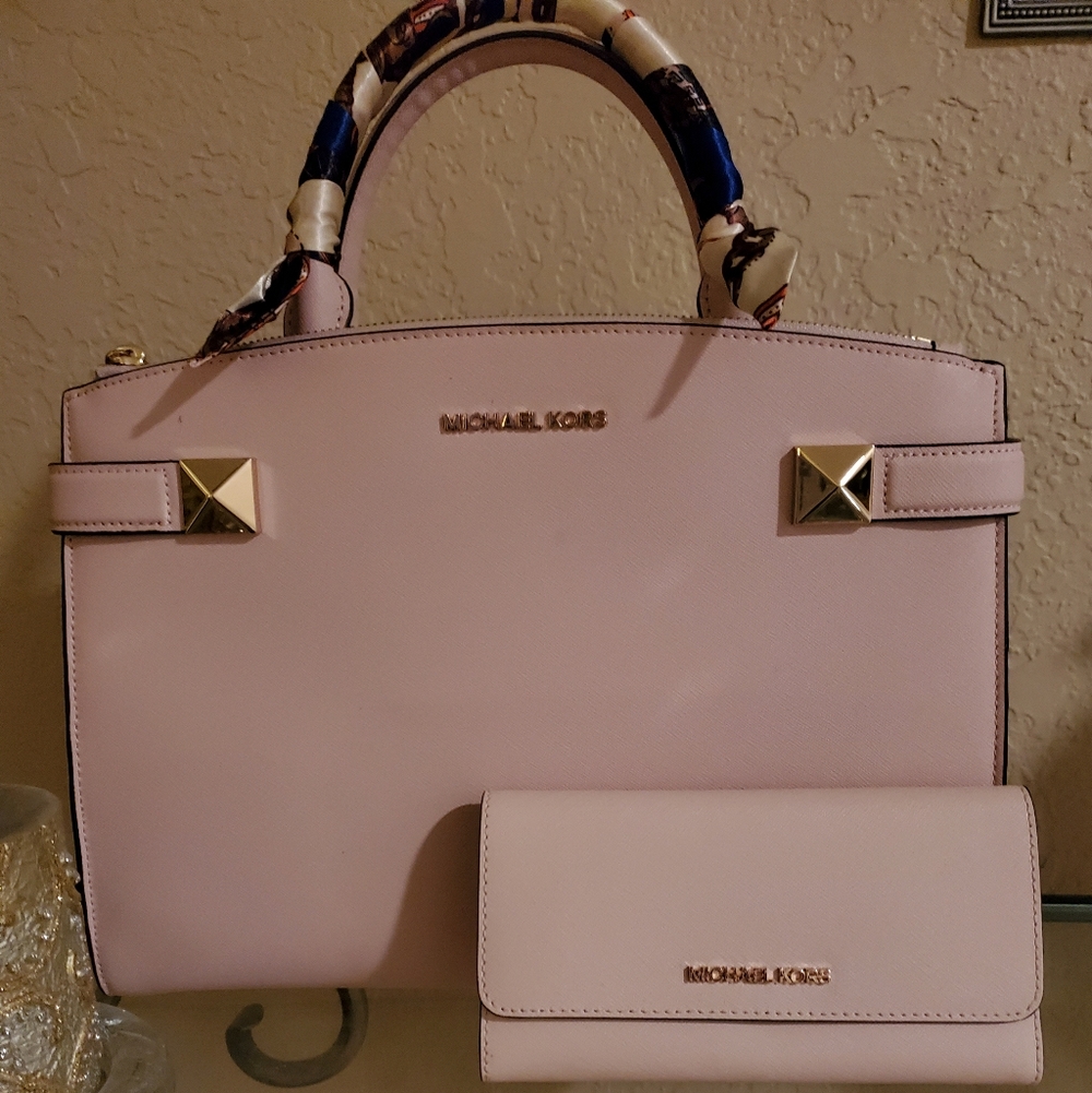 Michael Kors Soft Pink Satchel and Wallet
